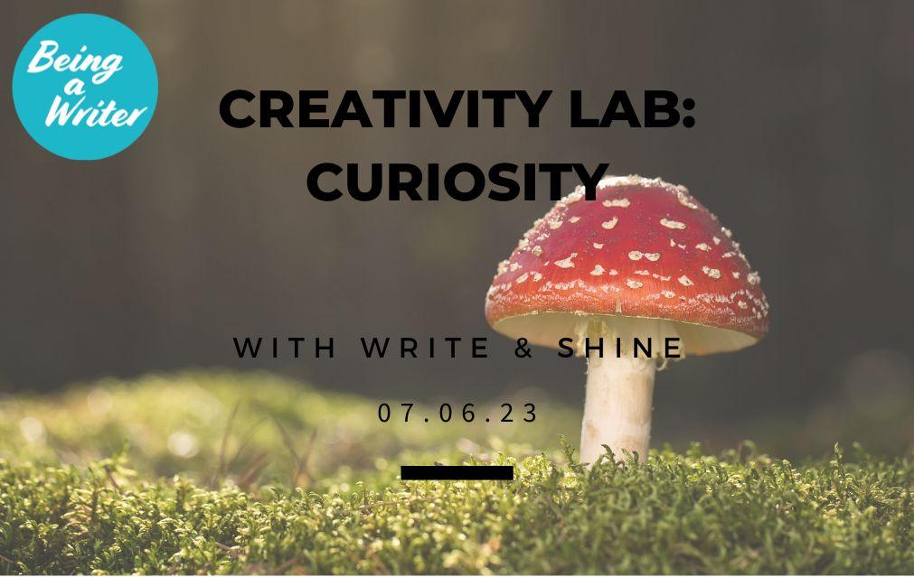 Creativity Lab: Curiosity. Poster image features a bright red toadstool.