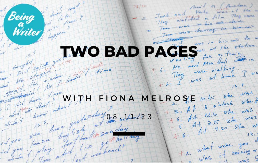 Two Bad Pages, a workshop advertorial featuring scribbles on a notebook