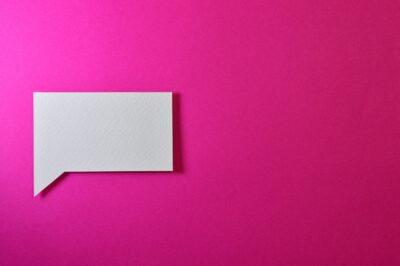 A representation of blank space on a page, presented on a pink background